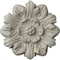 Ekena Millwork Emery Leaf Ceiling Medallion, Hand-Painted Pot of Cream Crackle, 7 5/8"OD x 1"P CM07EMPCC - alternate 1